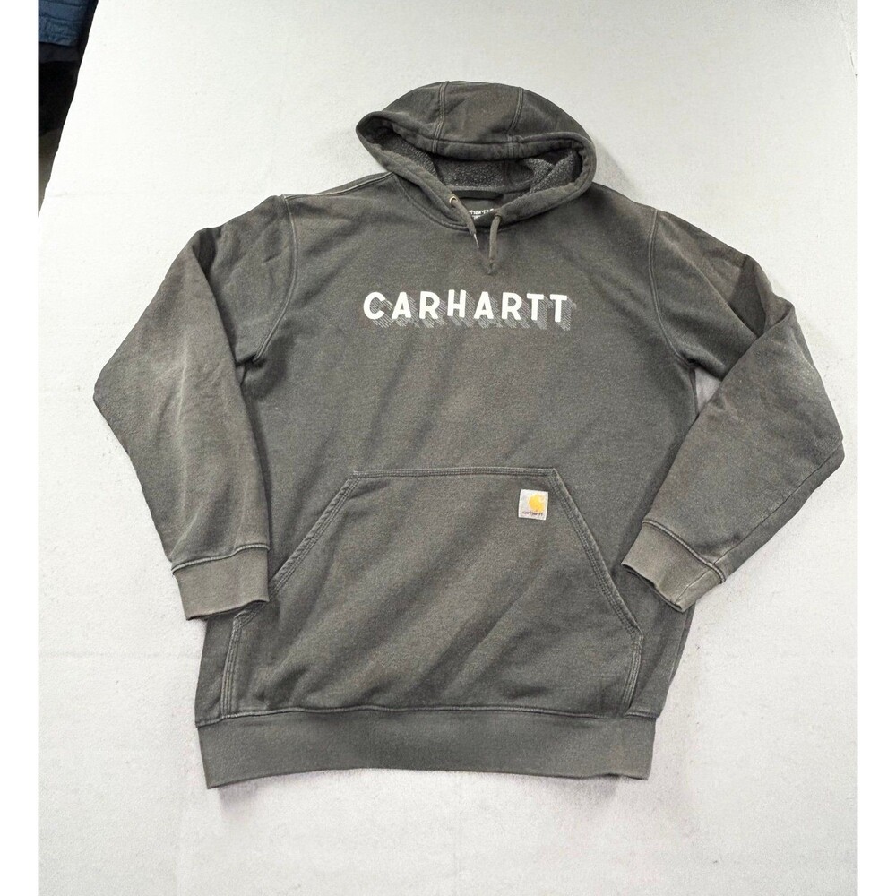 Carhartt Rain Defender Hoodie Sweatshirt Mens Medium Gray 105944 W03